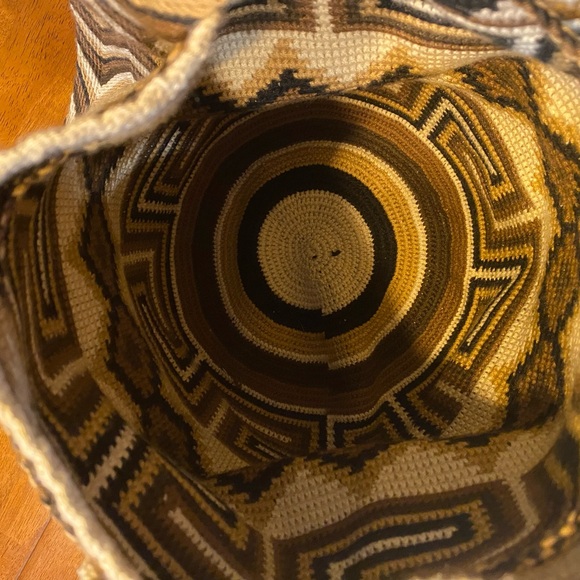 Bohemian Crossbody Bag. Indigenously Handmade by skilled artists. Brown shades. - Picture 10 of 13